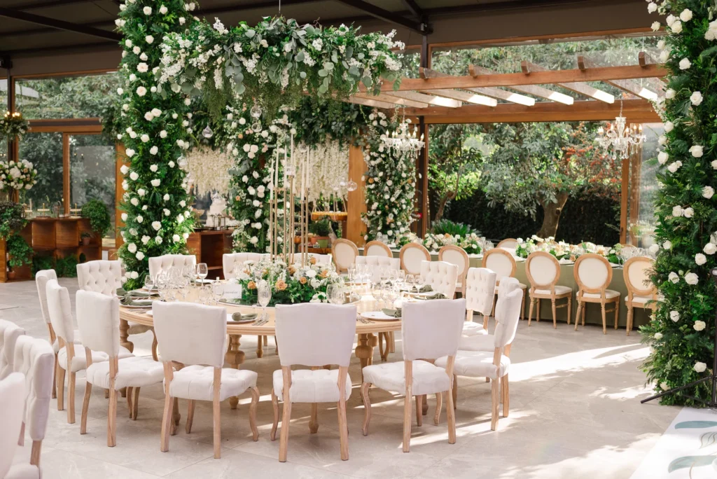 Decoración de boda en Villa Pietra Puembo