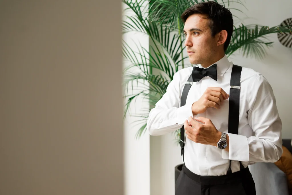 Preparativos novio Boda La Casona de Puembo