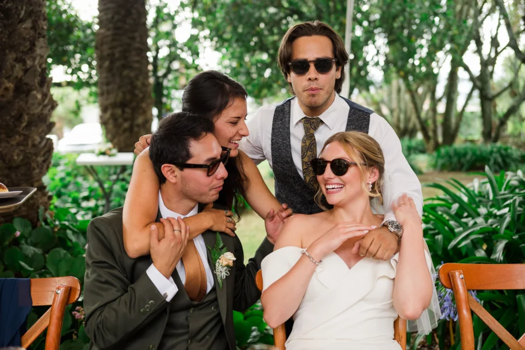 Novios en su recepción en Boda en Quito
