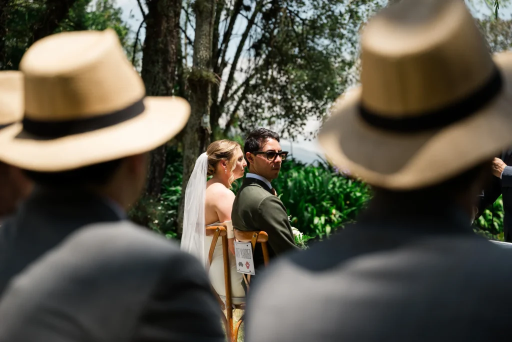 Novios en su ceremonia en Boda en Quito
