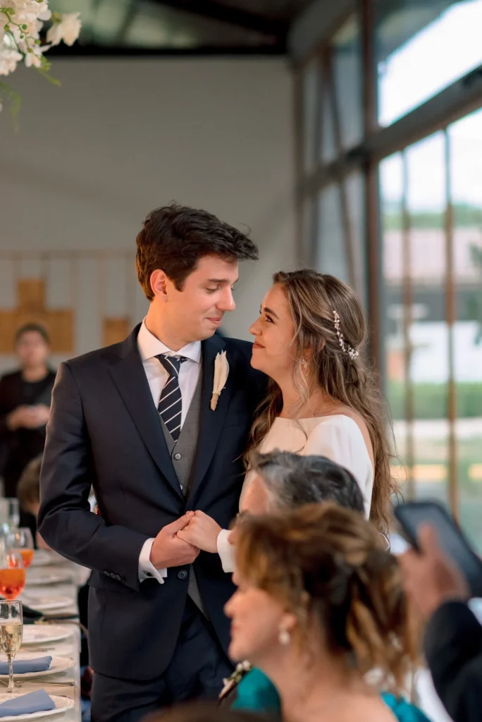 Novios en Recepción Villa Pietra Puembo