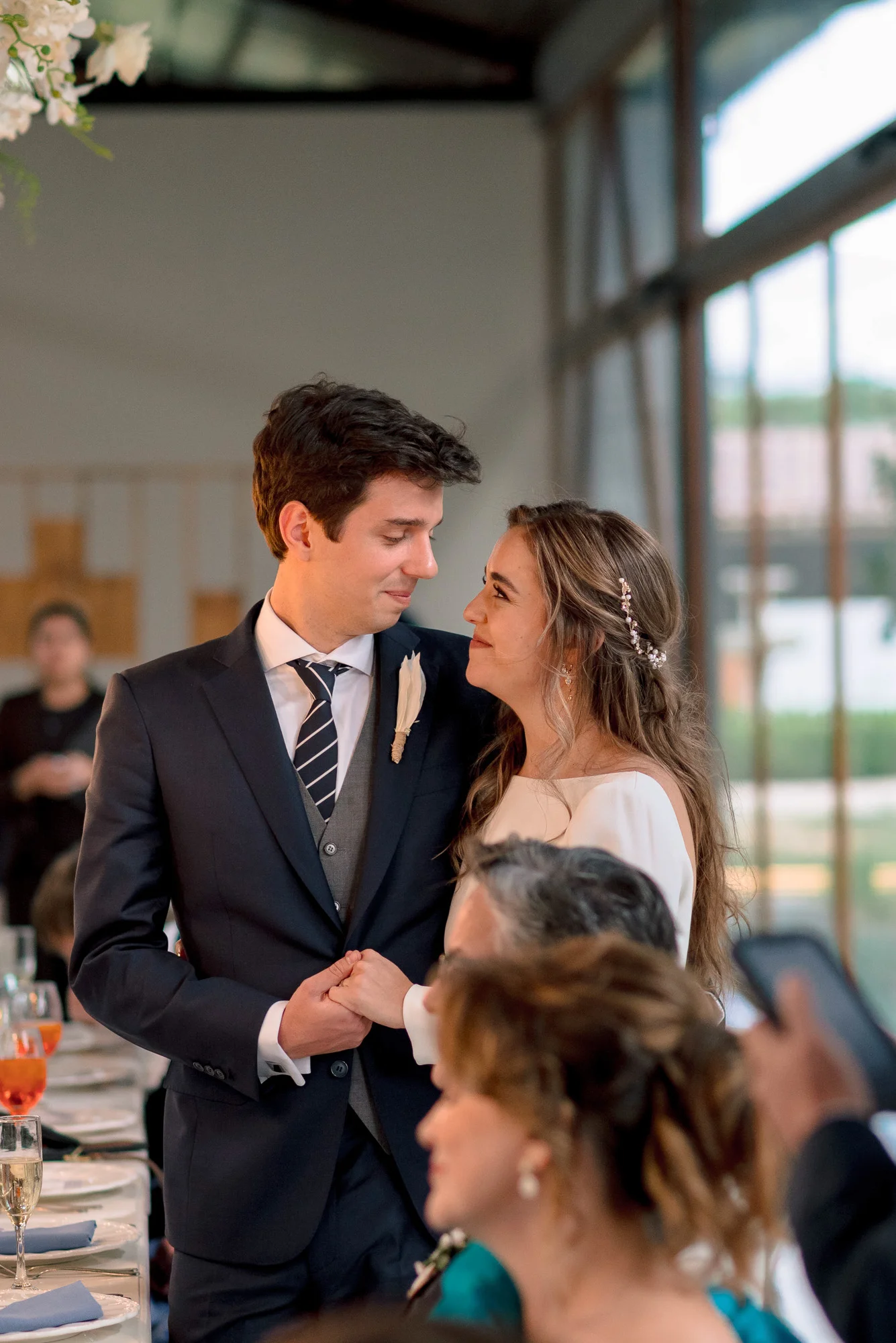 Novios en Recepción Villa Pietra Puembo