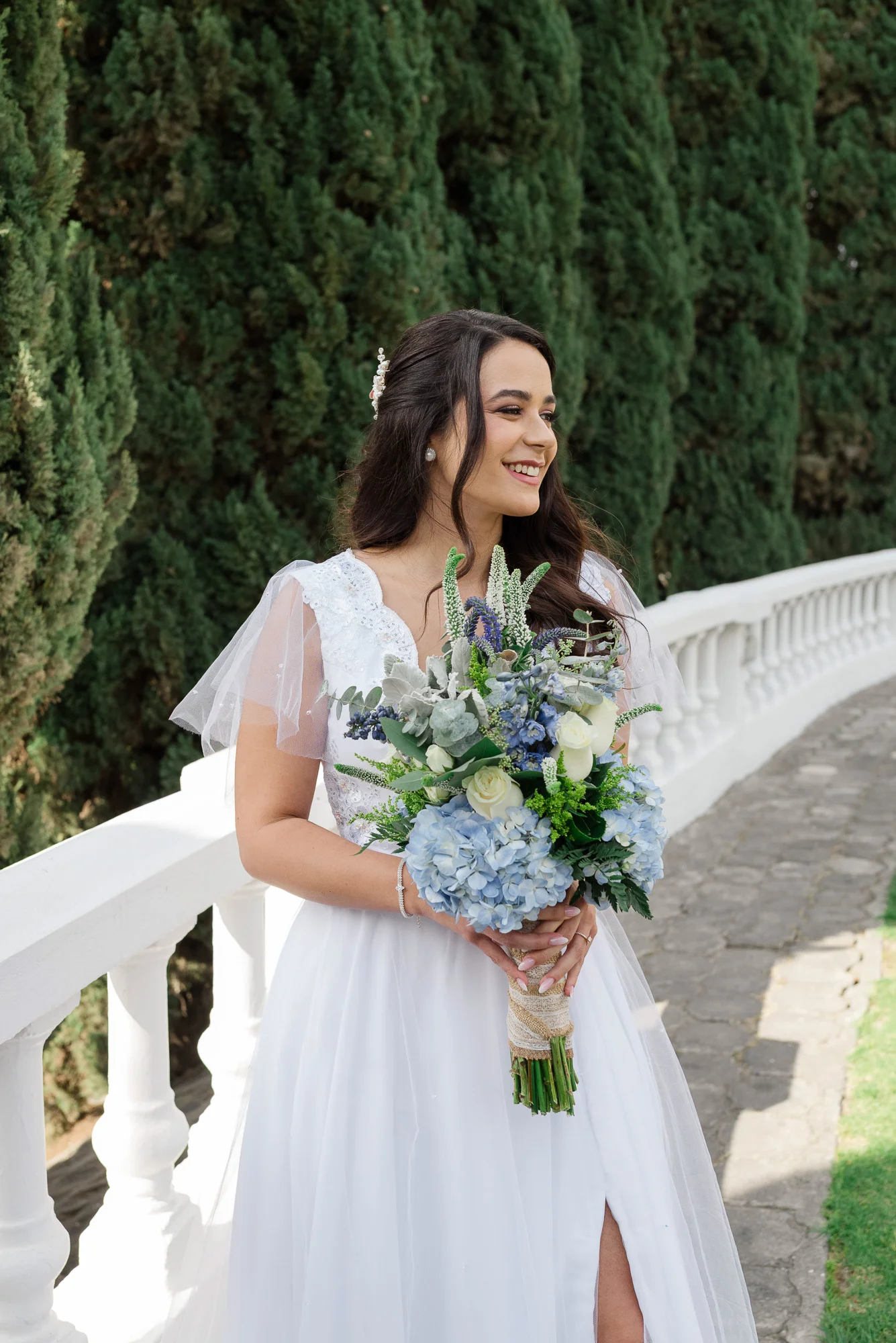 Sesión de fotos de novia previo a la Boda en Quinta La Guardia Puembo