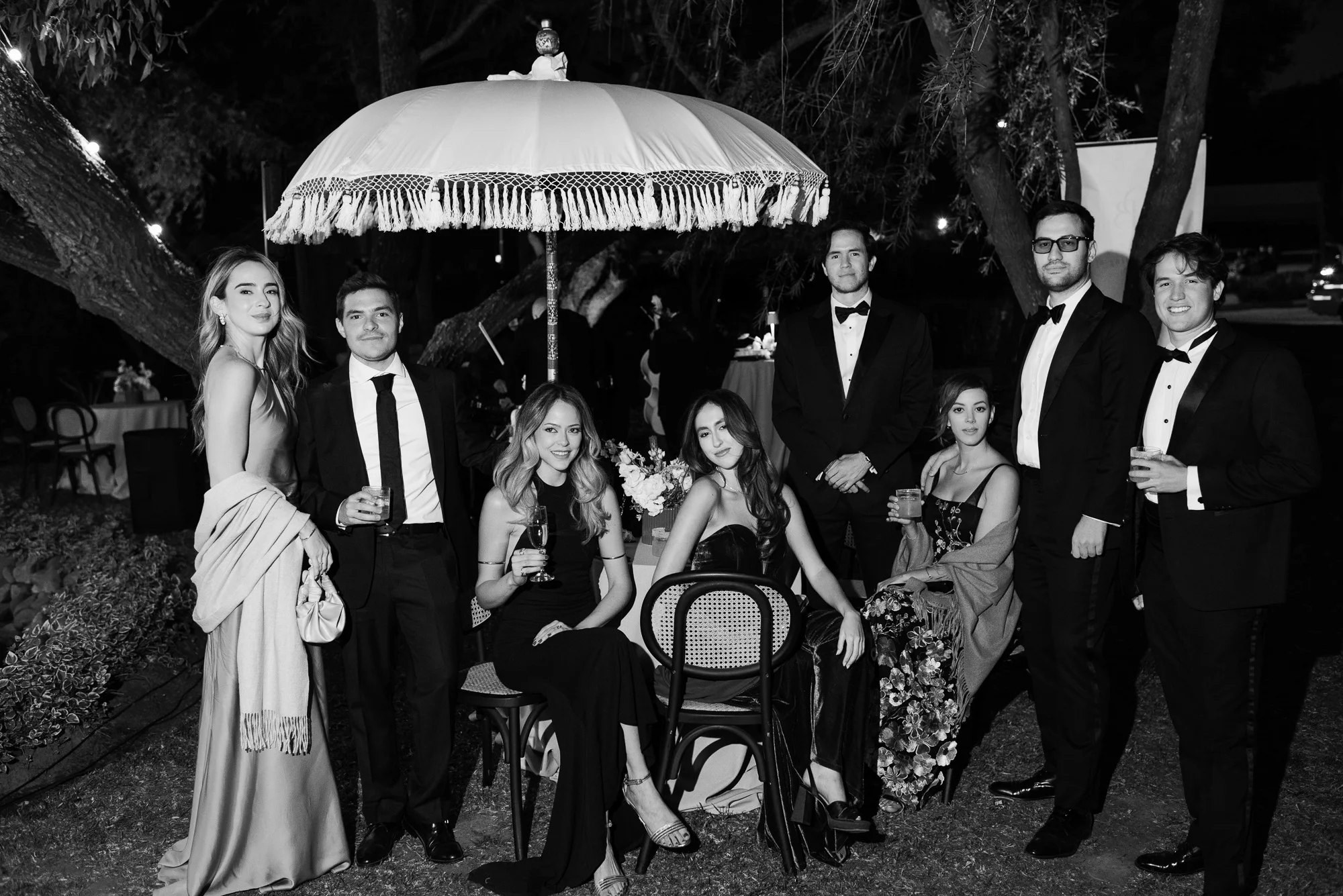 Invitados en la recepción de Boda en Villa Pietra